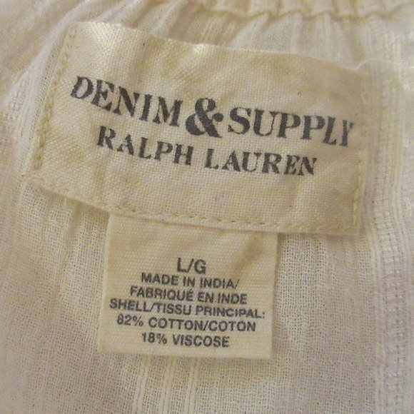 Ralph Lauren Denim & Supply Blouse Boho Ldies Yellow Large - Picture 9 of 11